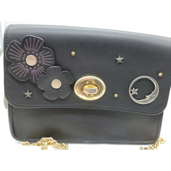 COACH Custom Made Small Turnlock Chain Crossbody STUDS APPLIQUE 3PC - Picture 1 of 12